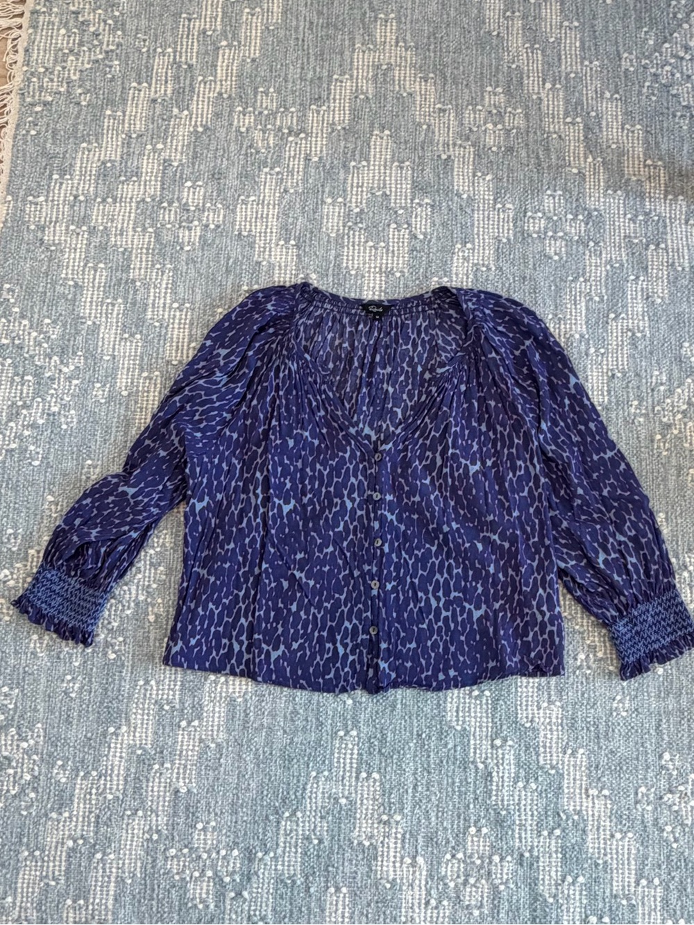 Women's Rails Blue Patterned Long-Sleeve Top - Picture 1 of 4